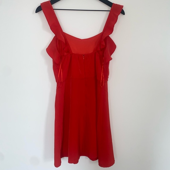 Peyton Ruffle Cami Dress In Poppy - Picture 5 of 7